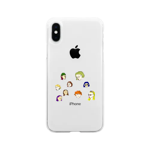 faces Soft Clear Smartphone Case