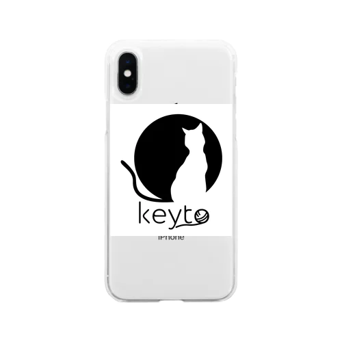 毛糸_keyto ロゴ Soft Clear Smartphone Case