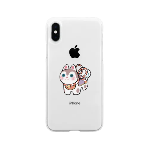 スケスケ張子犬 Soft Clear Smartphone Case