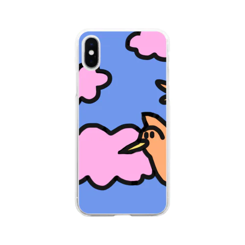 やっぱりトリはかわいい Soft Clear Smartphone Case