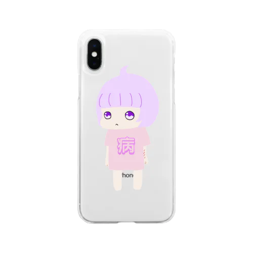 めんへらちゃん Soft Clear Smartphone Case