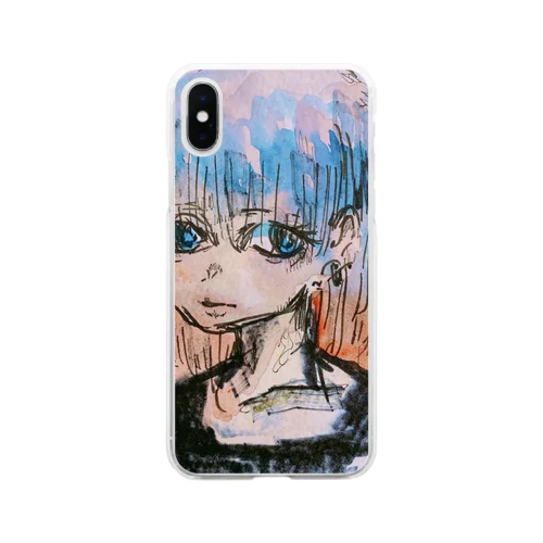 地雷夜明け女 Soft Clear Smartphone Case