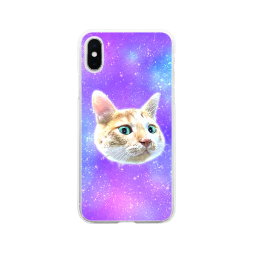 スペースキャット〜宇宙猫 Soft Clear Smartphone Case