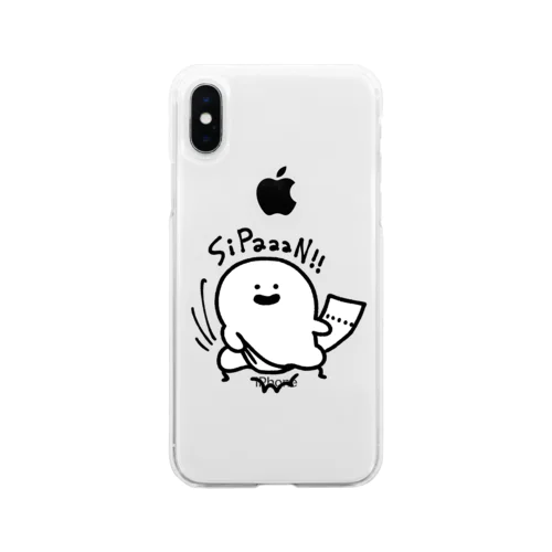 風呂上がりのおばけ Soft Clear Smartphone Case