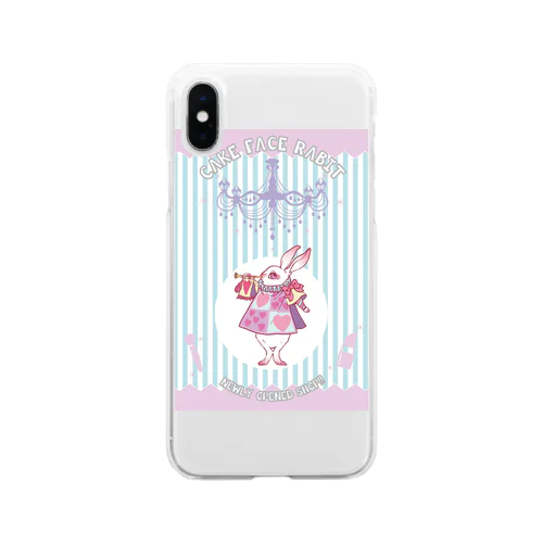 CAKE FACE RABIT Soft Clear Smartphone Case