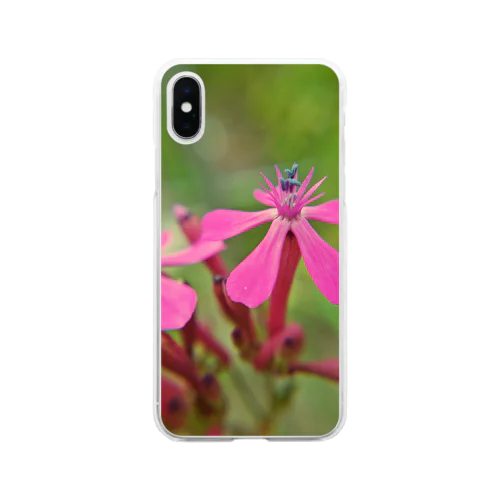 幸せのぴんくFlower Soft Clear Smartphone Case