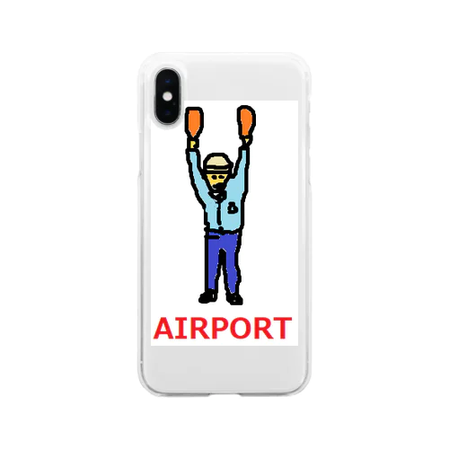 エアライン　エアポート　マーシャラー　空港　飛行機 Soft Clear Smartphone Case
