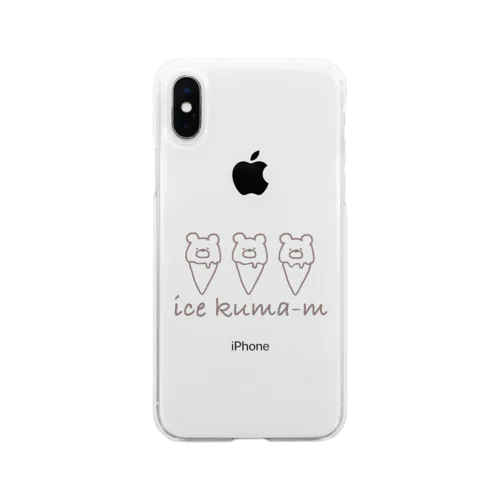 ice kuma-mʕ•ﻌ•✻ Soft Clear Smartphone Case