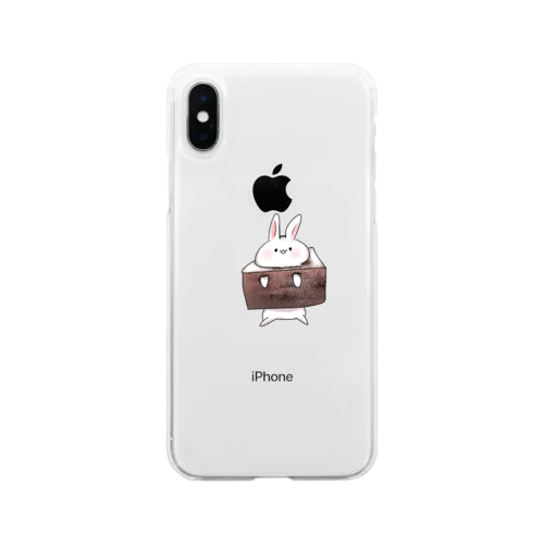 ガトーショコラうさぎ3 Soft Clear Smartphone Case