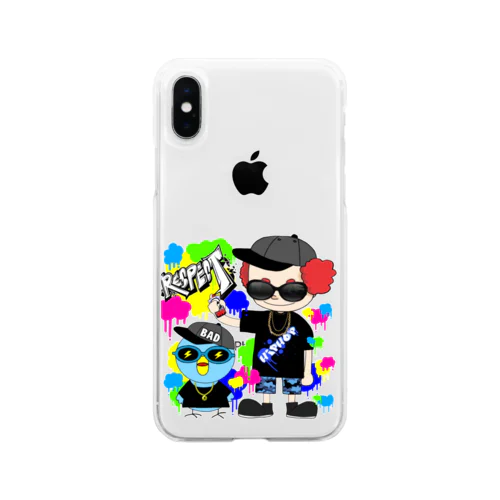 ギャングスタ＆唯我HIPHOP丸シリーズ Soft Clear Smartphone Case