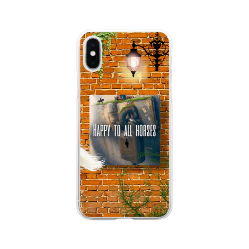 【引退馬支援企画】HAPPY TO ALL HORSES ウォールTYPE ケース Soft Clear Smartphone Case