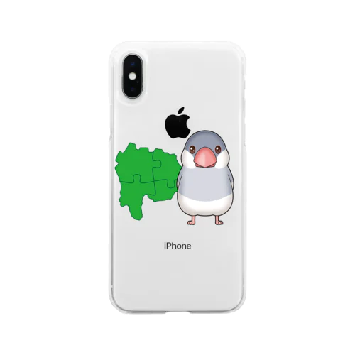 やまなしラボ文鳥カラー Soft Clear Smartphone Case