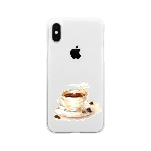 カフェの珈琲 Soft Clear Smartphone Case
