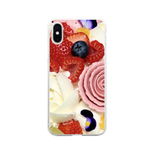 花とフルーツ Soft Clear Smartphone Case