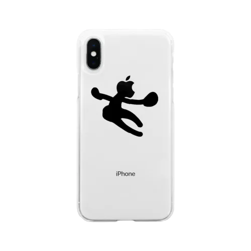 踊るアップル君 Soft Clear Smartphone Case