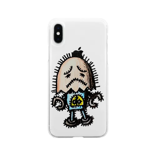 モジャモジャになったカタカタ🤖 Soft Clear Smartphone Case