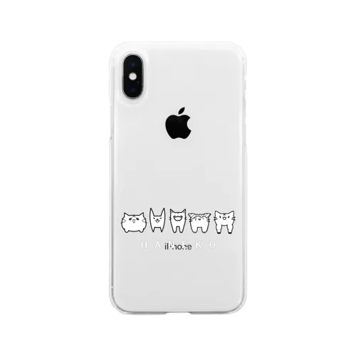 はねこファミリー Soft Clear Smartphone Case