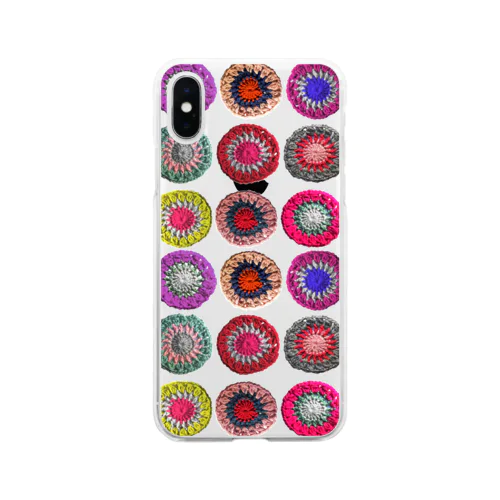 毛糸 の色遊びモチーフ Soft Clear Smartphone Case