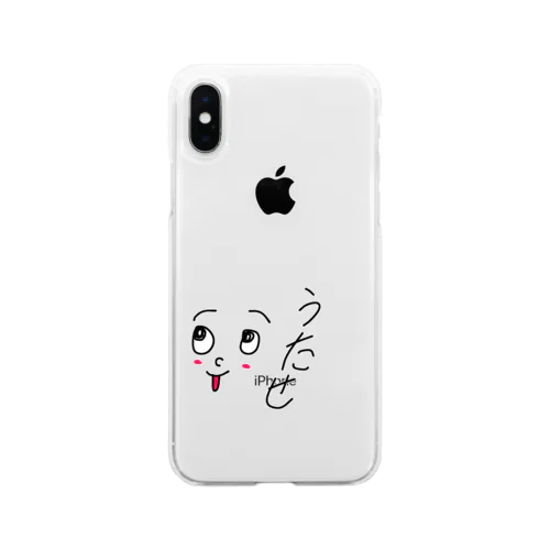 顔面うたせくん Soft Clear Smartphone Case