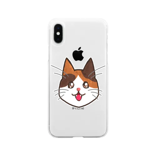 三毛猫ちゃん Soft Clear Smartphone Case