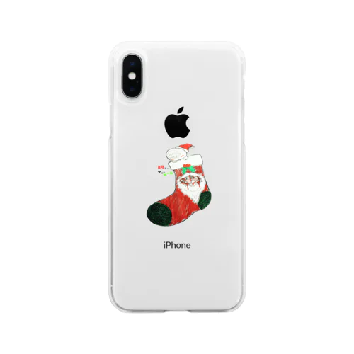 眼リークリスマウス Soft Clear Smartphone Case