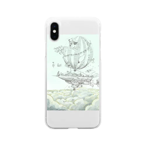 大空を旅する気球村 Soft Clear Smartphone Case