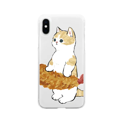 えびふらいにゃー Soft Clear Smartphone Case