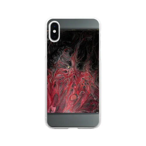 障がい者の抽象画・ソウ Soft Clear Smartphone Case