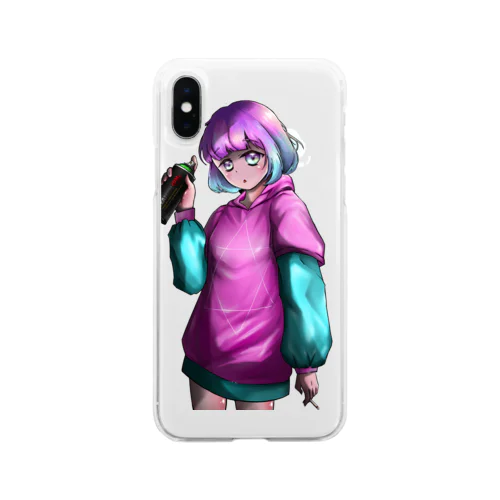 グラフィティ少女 Soft Clear Smartphone Case