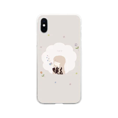 レトロな紅茶ちゃん　金米糖とお花 Soft Clear Smartphone Case