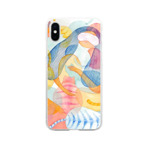 猫枕 Soft Clear Smartphone Case