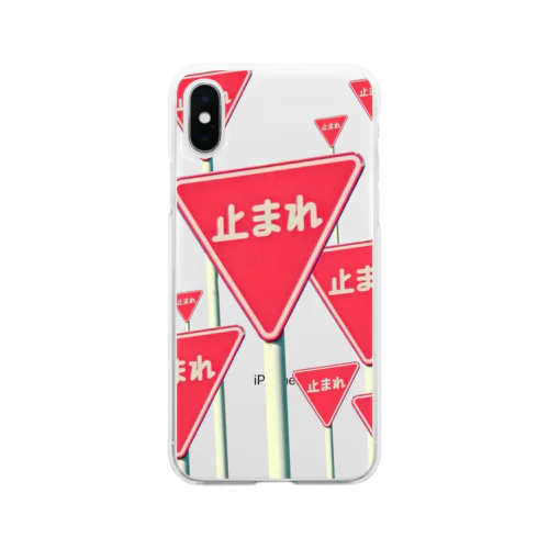 どうか止まってほしい 色付き Soft Clear Smartphone Case