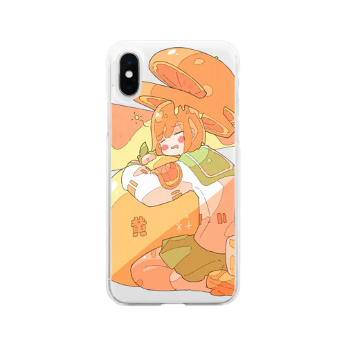 「果汁100%系女の子🍊」 Soft Clear Smartphone Case