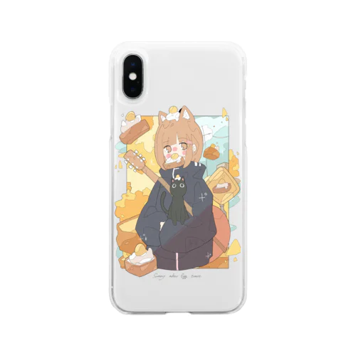 「晴れのちエッグトースト🍳」 Soft Clear Smartphone Case