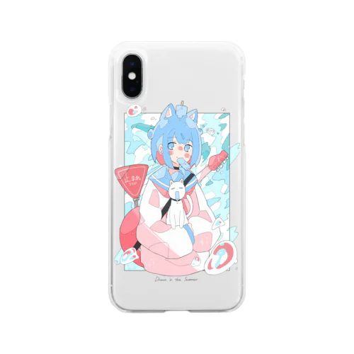 「夏に溺れる。🎸」 Soft Clear Smartphone Case