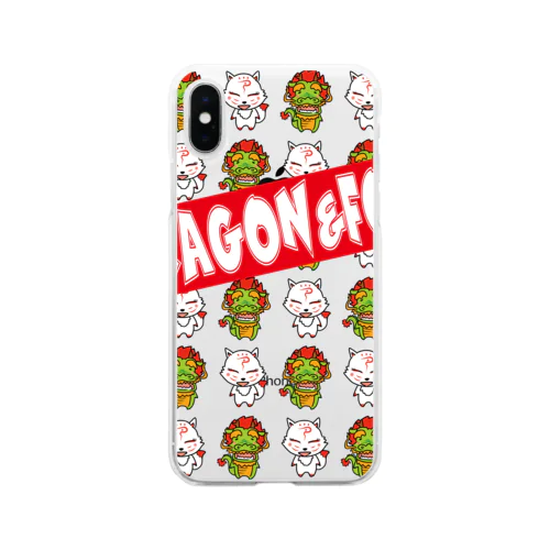 ドラゴンときつねの部屋Ｔシャツ【きつねデザイン】 Soft Clear Smartphone Case