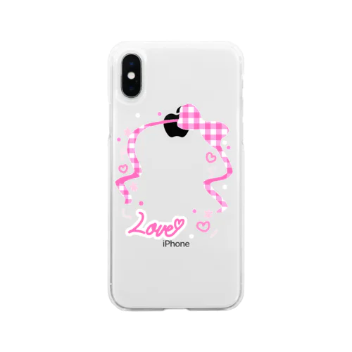 推しケース ピンク Soft Clear Smartphone Case