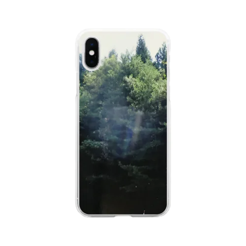 能登島神様写真 Soft Clear Smartphone Case