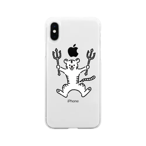 とらイデント　ホワイトタイガーVer. Soft Clear Smartphone Case