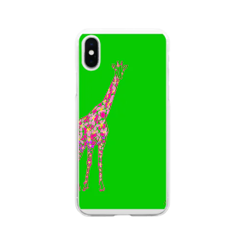 animal-blooming キリン Soft Clear Smartphone Case