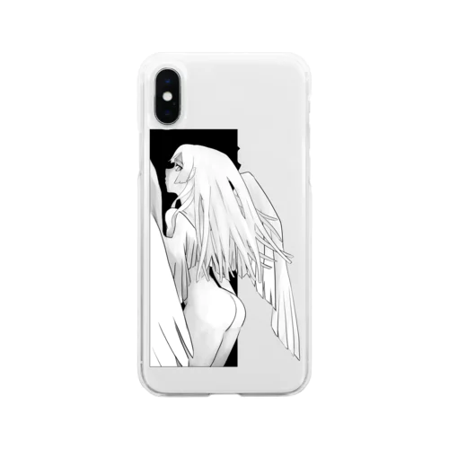 天使01(タテ) Soft Clear Smartphone Case