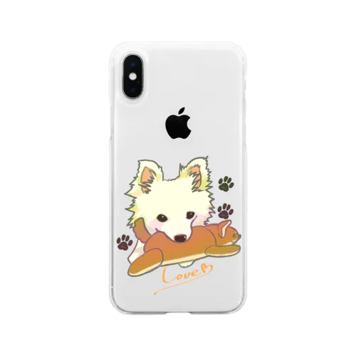 わんこ大好き Soft Clear Smartphone Case