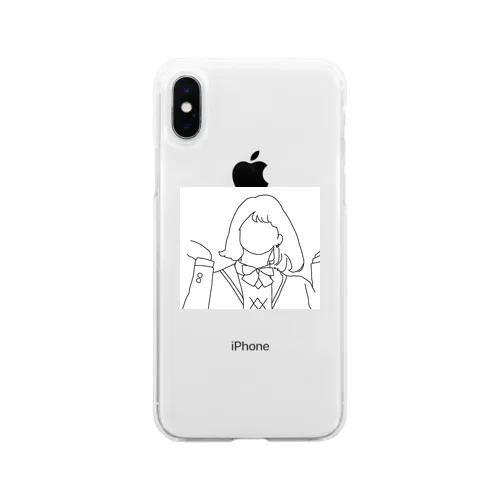 韓国　女の子 Soft Clear Smartphone Case