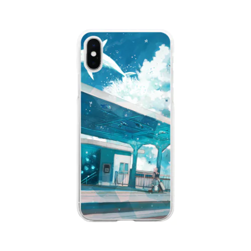 暑くて涼しい夏へようこそ！ Soft Clear Smartphone Case