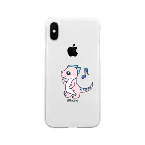 【るんるん気分の恐竜】 Soft Clear Smartphone Case