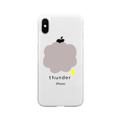 しんぷる にthunder Soft Clear Smartphone Case