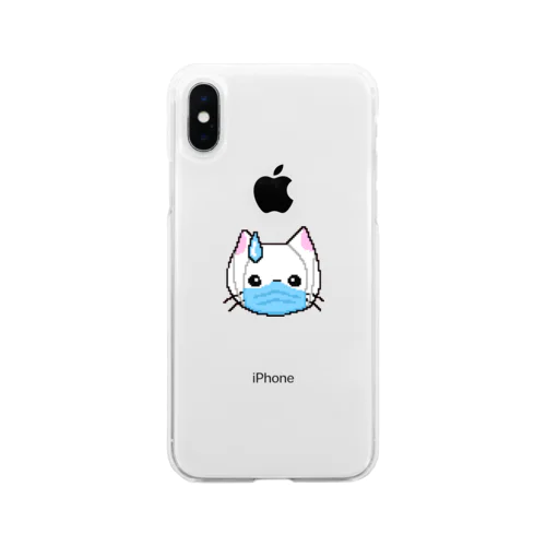 御時世ねこ Soft Clear Smartphone Case