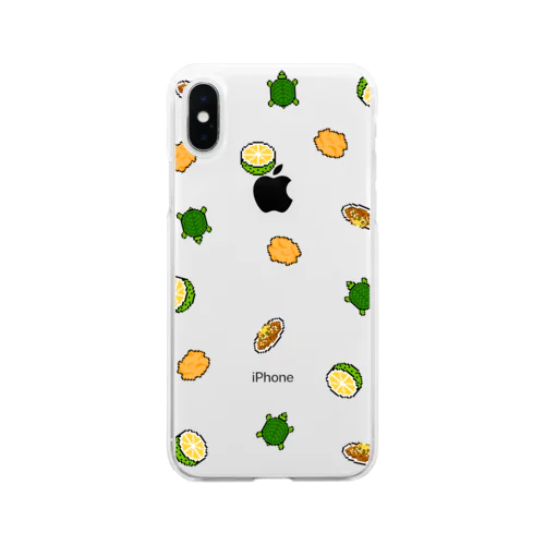 ［全国ご当地］大分県(食べ物ver) Soft Clear Smartphone Case