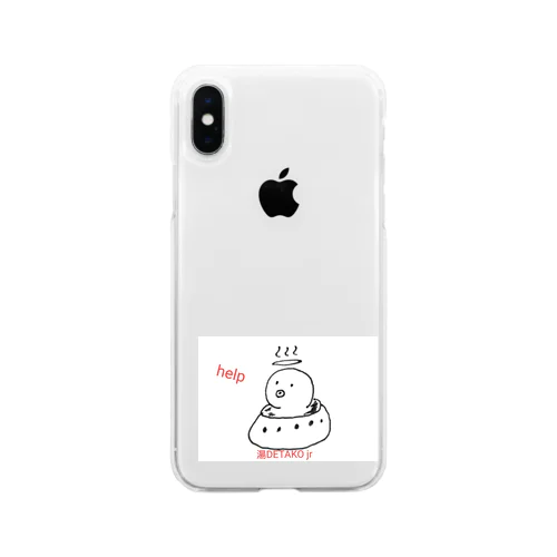 湯(茹)でたこjr Soft Clear Smartphone Case