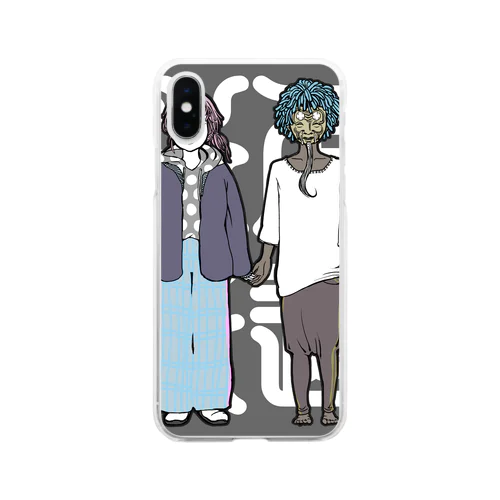 能面友達 Soft Clear Smartphone Case